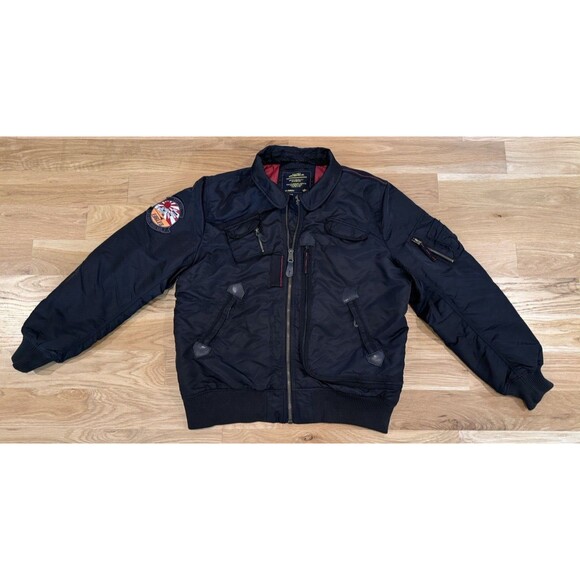 ALPHA INDUSTRIES Bomber B-15 Flight Jacket Fart-Pac Eagles Vintage Coat Sz 2XL - Picture 1 of 9